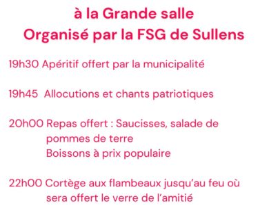 Fête 1er août 2026